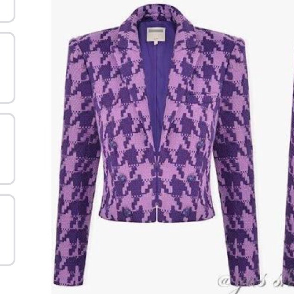 L’agence Inez Cropped Tweed Blazer - Picture 2 of 3